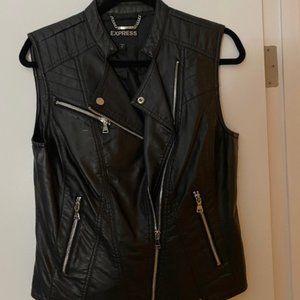 Cut off Leather Jacket